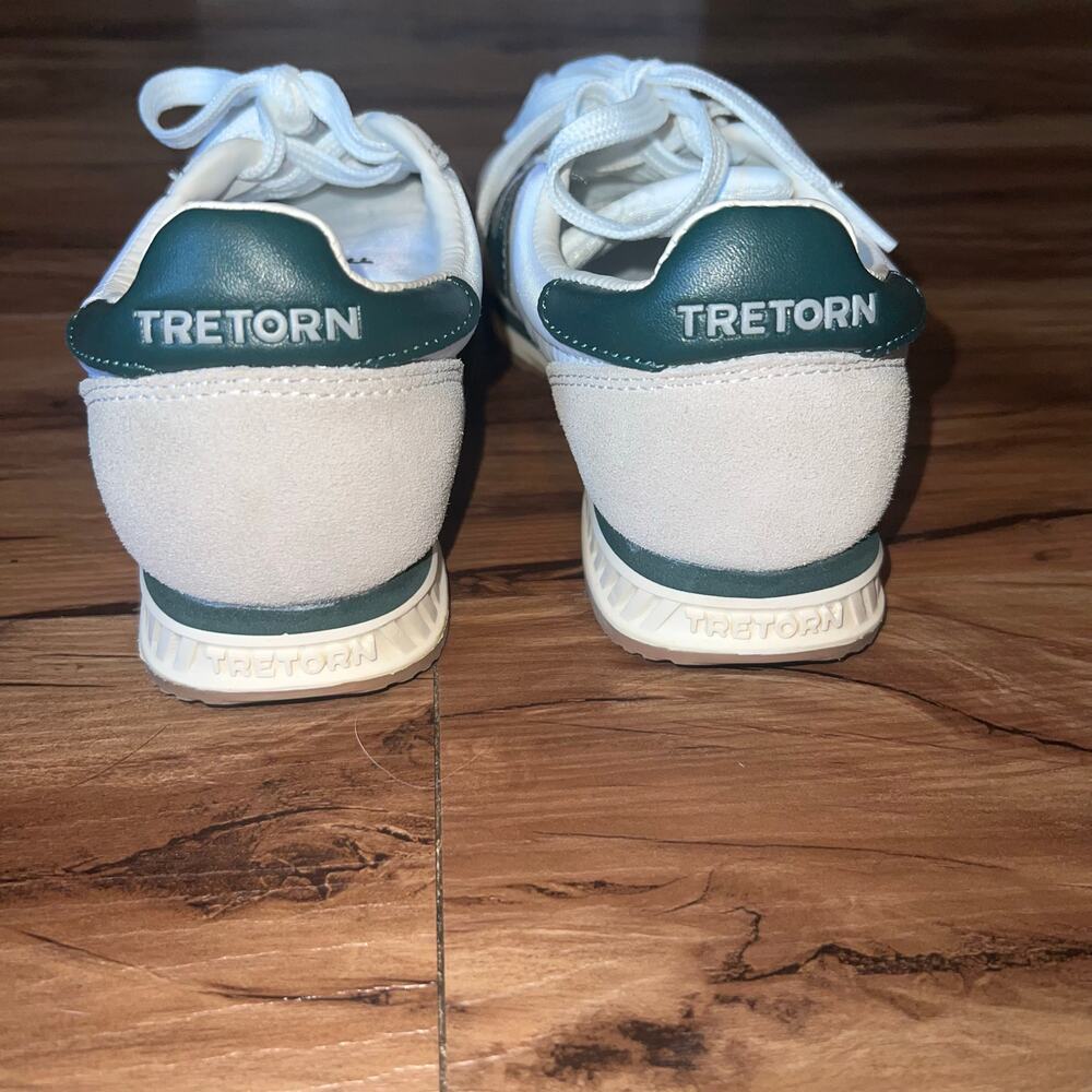 Cream Green Tretorn Suede Rawlins Retro Sneaker Clean Girl Tennis Shoe Size 6M - Picture 7 of 15